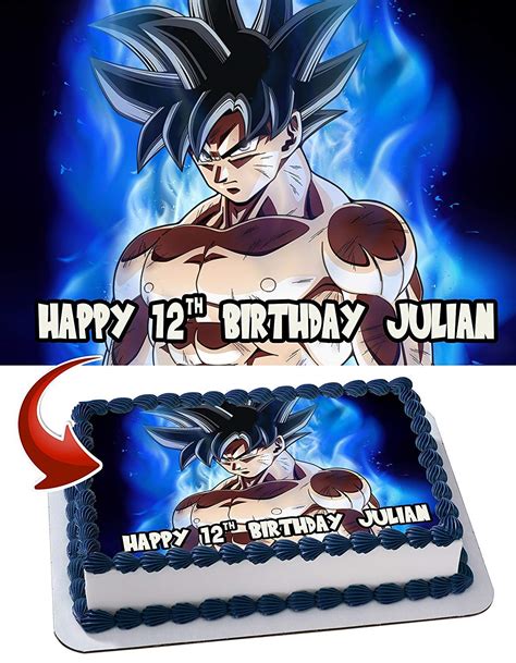 Buy Dragon Ball Super Goku Ultra Instinct Edible Image Cake Topper