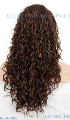 Lace Front Wig Long Rippling Waves Fs427 Brown W Highlights Sexy 388 1 Ebay