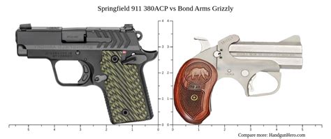 Springfield Acp Vs Bond Arms Grizzly Size Comparison Handgun Hero