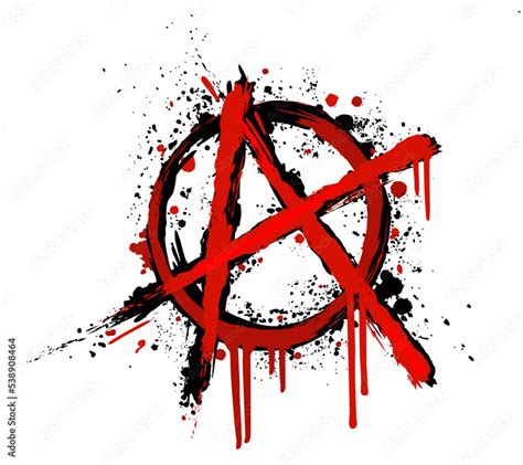 Anarchy symbol. Punk's not dead. Vector isolated grunge illustration. Stock Vector | Adobe Stock