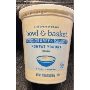 Bowl Basket Greek Yogurt Nonfat Plain Calories Nutrition Analysis