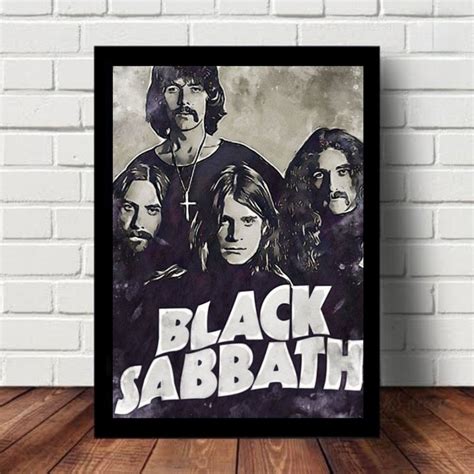 Quadro Decorativo Black Sabbath Rock N Roll Elo7