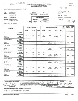 Fillable Online DISCHARGE MONITORING REPORT DMRI Fax Email Print