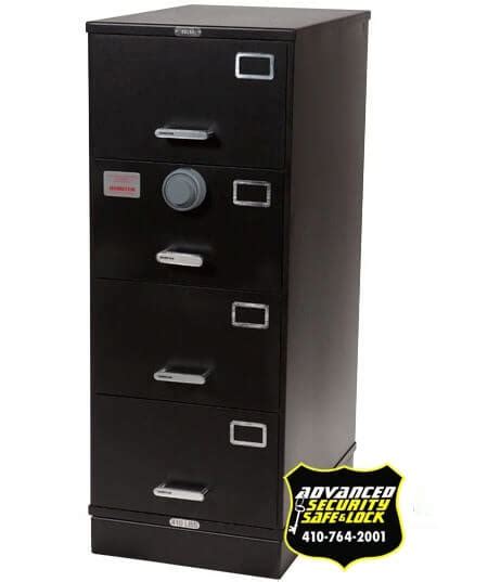 Class Drawer Single Lock File Cabinet Black