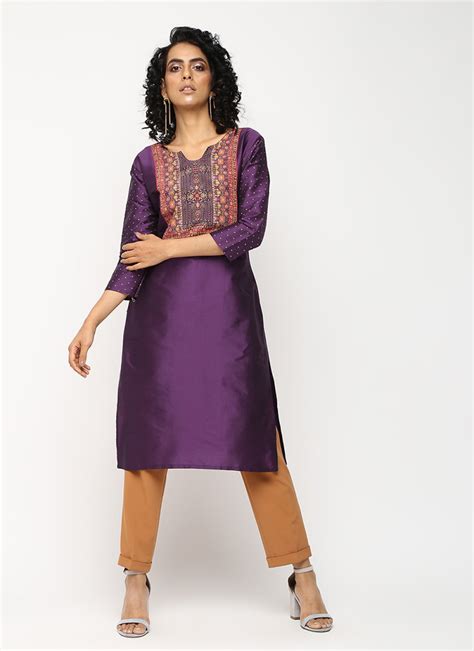 Purple Silk Kurti Atelier Yuwa Ciao Jp