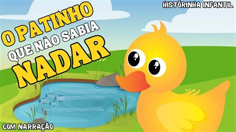 Historinha infantil O Patinho que não sabia nadar Historia infantil