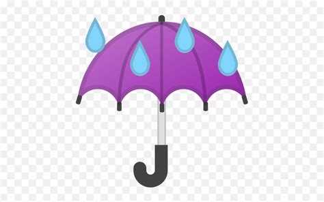 Umbrella With Rain Drops Emoji Umbrella Emoji Raindrop Emoji Free