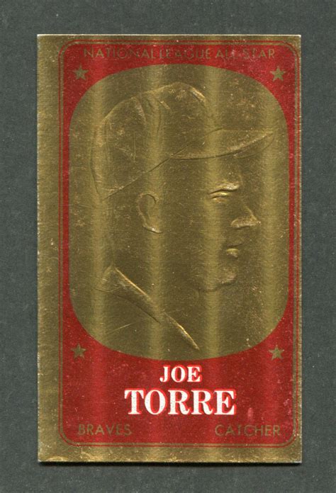 12 Joe Torre 1965 Topps Embossed Gold Baseball Card Golden Autographs