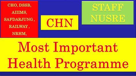 Most Important National Health Programme Important National Health