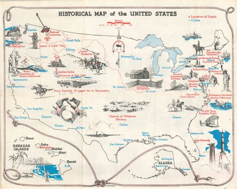 Historical Map of the United States - Curtis Wright Maps