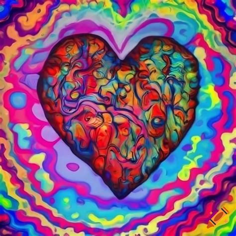 Psychedelic Heart Artwork Inspired By Van Goghs Style On Craiyon