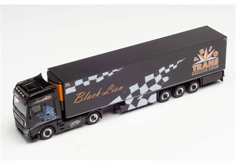 Herpa Man Tgx Xxl K Hlkoffer Sattelzug Trio Trans Black Lion