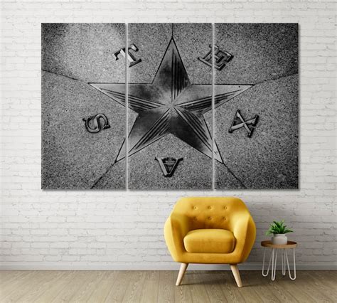 Texas Star Wall Decor Texas Wall Panels Modern Canvas Print | Etsy