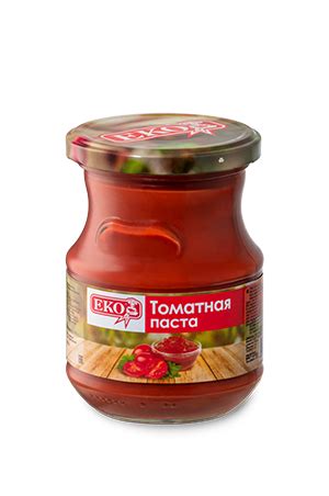 Томатная паста — ЕКО – только натуральные овощи и специи в составе.