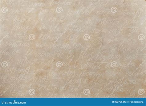 Manuscript Parchment Paper Texture Background With Text Stock Image