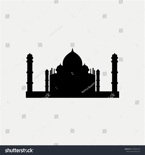 Taj Mahal Silhouette Vector Illustration Stock Vector (Royalty Free ...