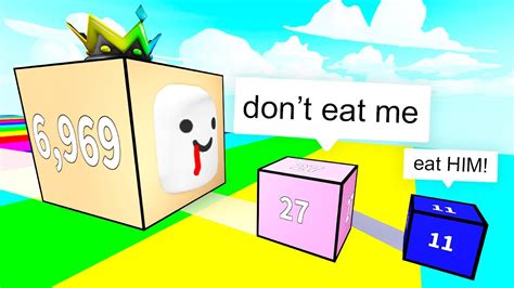 Roblox Block Eating Simulator But Eat Players To Get 1 Size Youtube