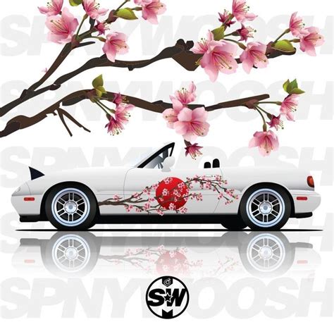 Realistic Sakura Tree Livery Sakura Tree Sakura Car Wrap Design