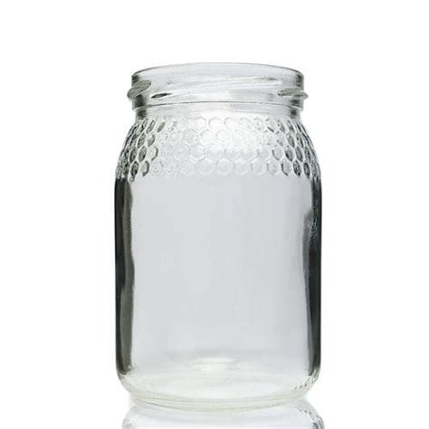 380ml Clear Glass Honey Jar Ampulla Ltd 0161 367 1414