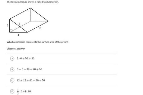 The Following Figure Shows A Right Triangular Prism Which Expression