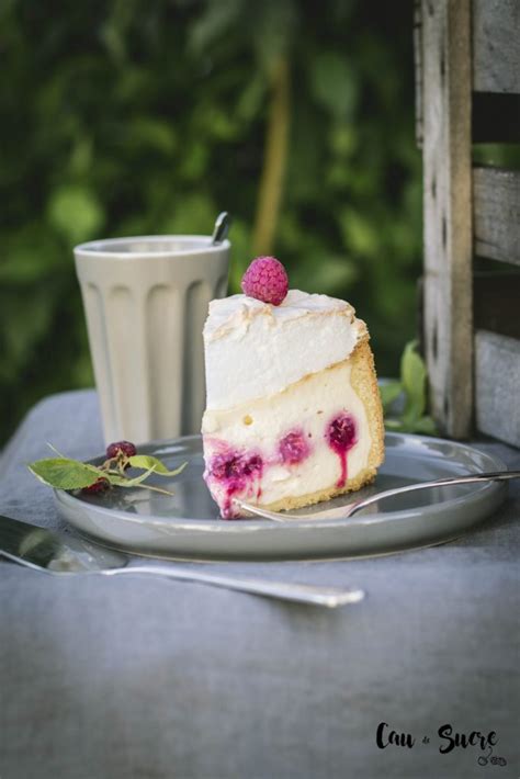 Tarta De Queso Alemana K Sekuchen Con Frambuesas Y Merengue Cau De