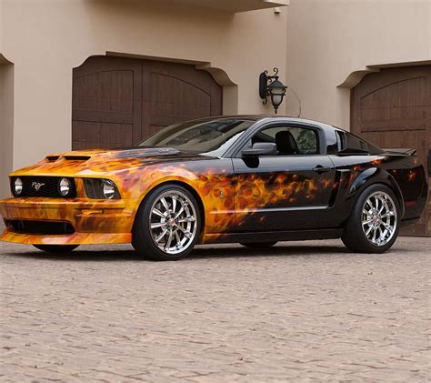 Ford Mustang America Flames Hd Wallpaper Peakpx