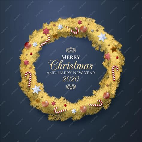 Free Vector Realistic Christmas Wreath