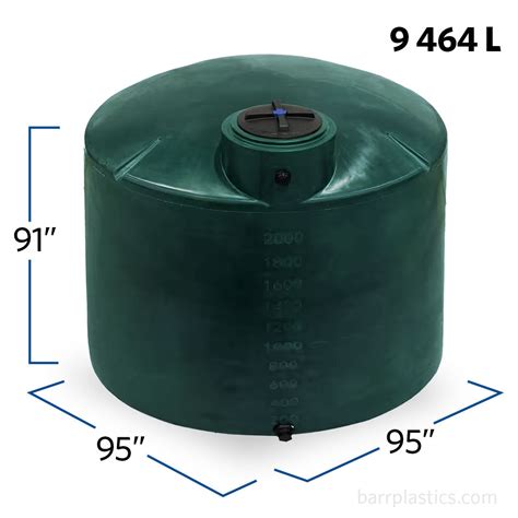 2500 Gallon Vertical Water Storage Tank 40867 Barr Plastics