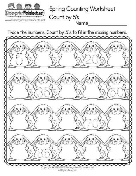 Free Printable Spring Counting Worksheet