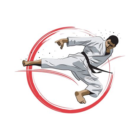 Karate Is A Martial Art Originating From Japan Vector Illustrator