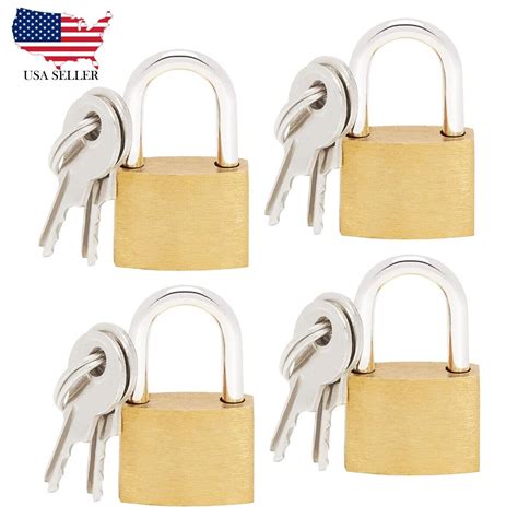 4 Pack Small Locks With Keys Mini Padlock For Luggage Lock Backpack