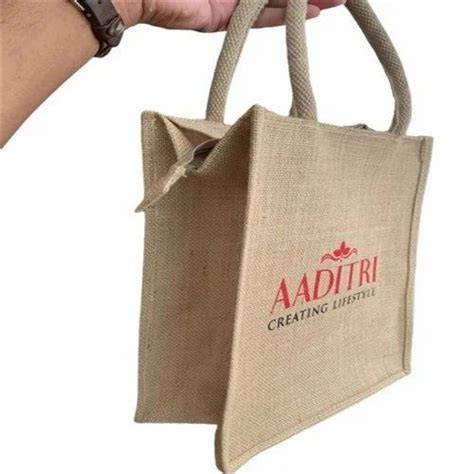 Brown Printed Jute Bag Weight Capacity 2 KG At Rs 60 Piece In