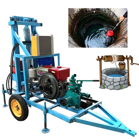 Small Mini Borehole Manual Water Well Rock Drilling Rig Machine 100m