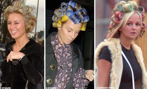 Wags In Rollers Abbey Clancy And The Girls Step Out In Their Curlers Daily Mail Online