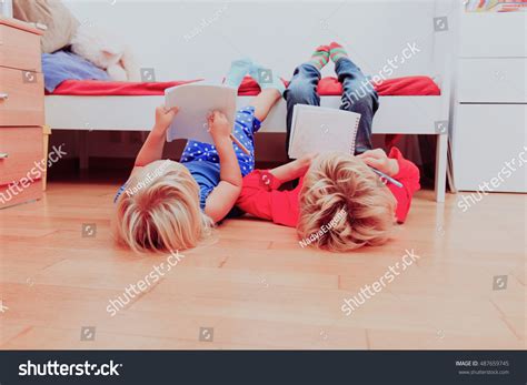 Kids Pretend Doing Homework Stock Photo 487659745 Shutterstock