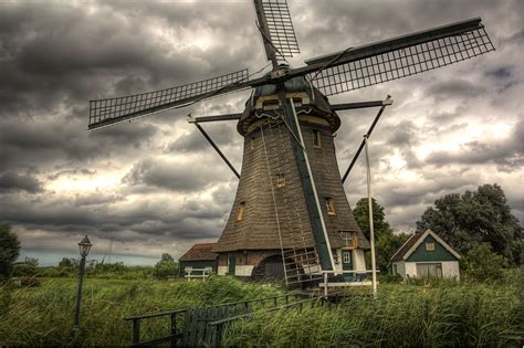 stormy windmill | Holland windmills, Netherlands windmills, Windmill