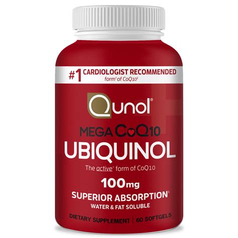 Ubiquinol Coq Mg Softgels Qunol Mega Ubiquinol Mg Superior