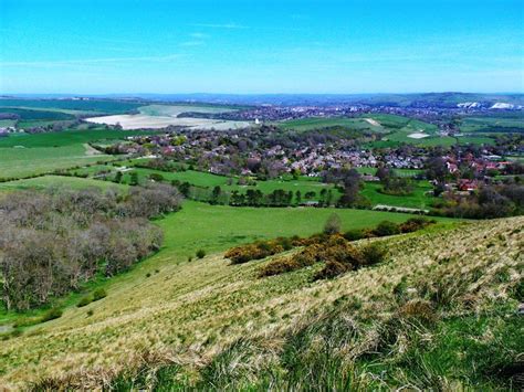 View From The South Downs At Kingston Ridge Lewes Sussex English