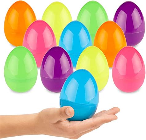 Prextex Vivid Fillable Plastic Easter Eggs 36 Pack