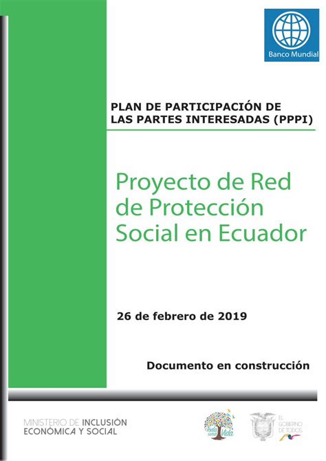 Pdf Proyecto De Red De Protecci N Social En Ecuador