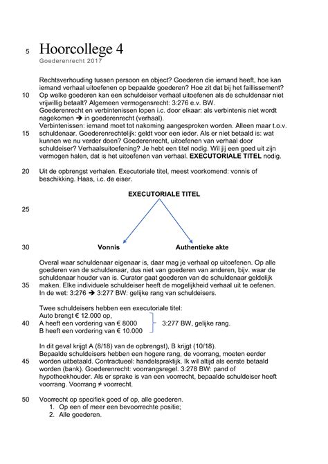 Hoorcollege 4 Goederenrecht 2017 2018 5 Hoorcollege 4 Goederenrecht