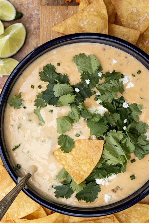 Easy 5 Ingredient White Queso Dip Crockpot Friendly The Hearty Life