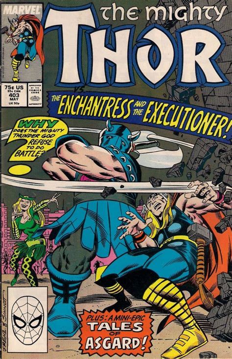 THOR 403 MARVEL COMICS TOM DeFALCO RON FRENZ JOE SINNOTT 1989 Vf 8