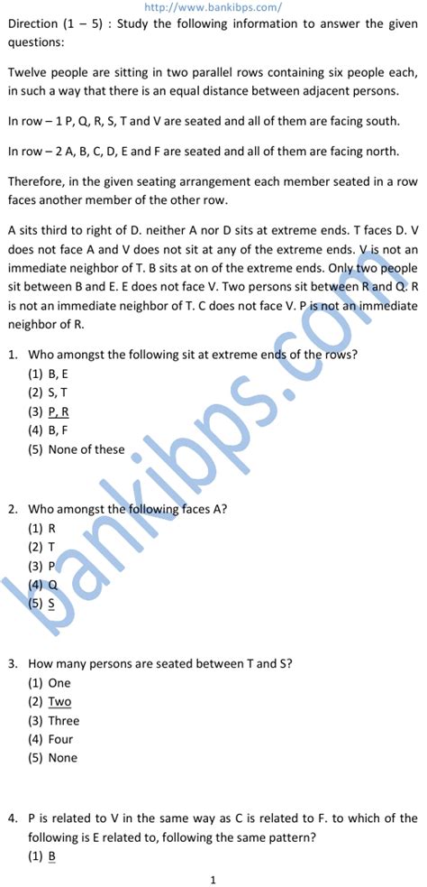 Ibps Po Solved Papers Download Free Pdf Reasoning