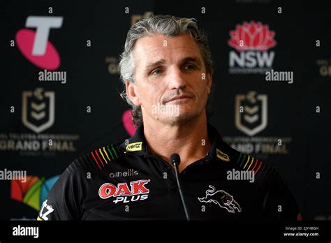 Panthers coach Ivan Cleary speaks to media during a Penrith Panthers ...