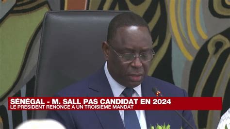 Au Sénégal Macky Sall ne se présentera pas à l élection présidentielle