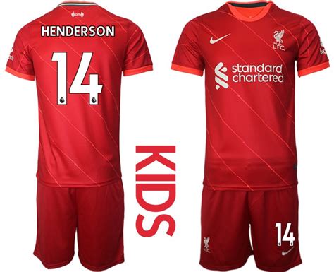 Kinder FC Liverpool FC Heimtrikot 2022 2023 rot weiß Trikot mit