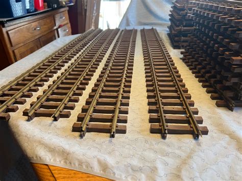 Lionel Large G Scale Brass Straight Track Feet Ebay