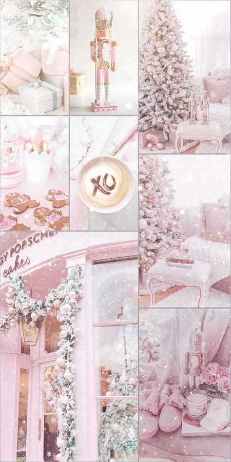 Pink Xmas Christmas Collages Aesthetic Hd Phone Wallpaper Pxfuel