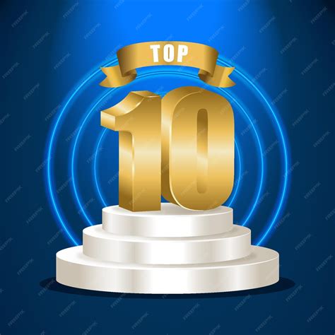 Free Vector Top 10 Best Podium Award